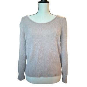 Marled by Reunited Clothing Fuzzy Soft Eyelash Knit Shimmer Sweater Top | Small